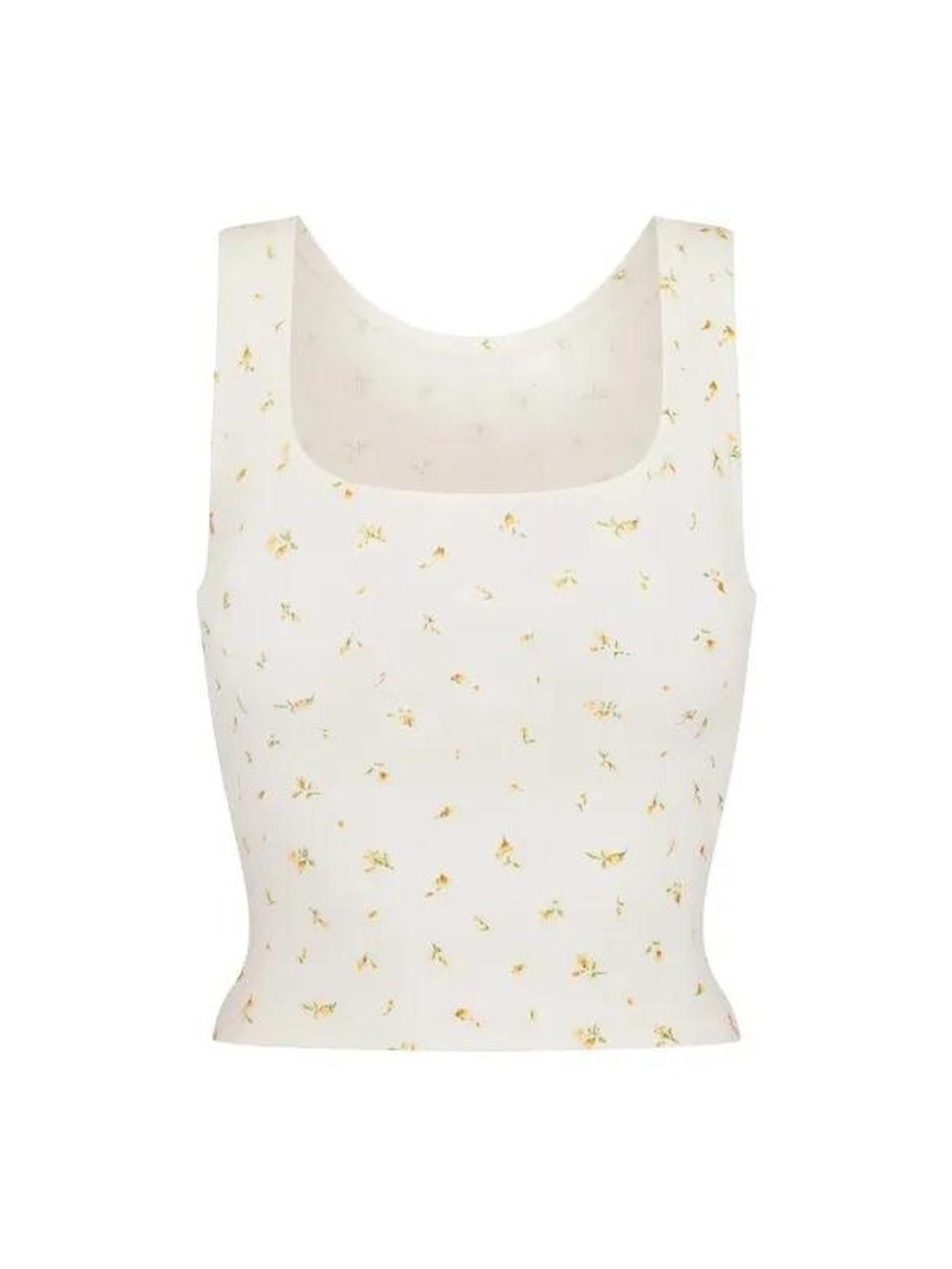 SKIMS Cotton Rib Tank Marigold Rosebud Print Size M